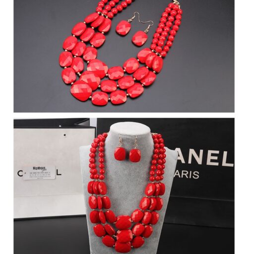 African Bib Beads Jewelry Set