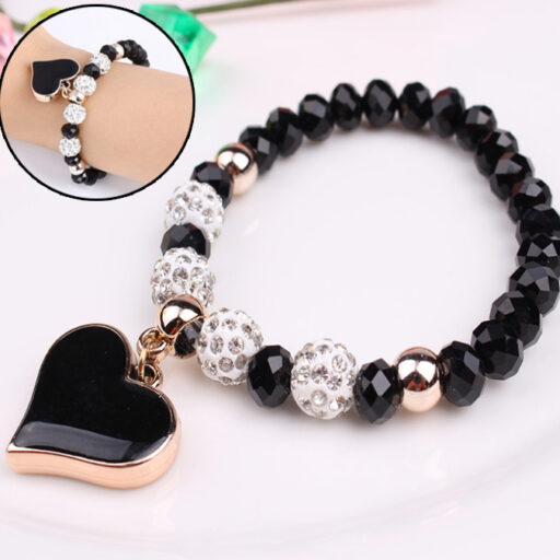 Elastic Crystal  Bracelet & Bangle Heart Bracelets