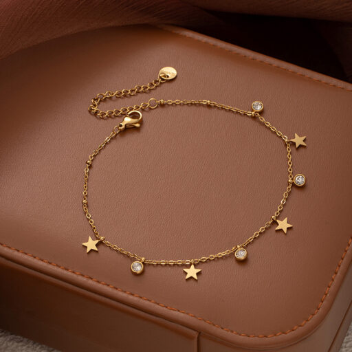 Colorfast Multi-colored Diamond Foot Jewelry