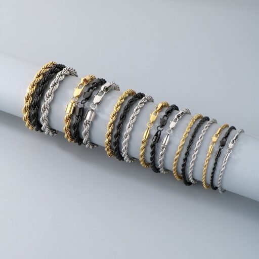 Hip-hop Trendy Braided Chain Couple Bracelet Accessory