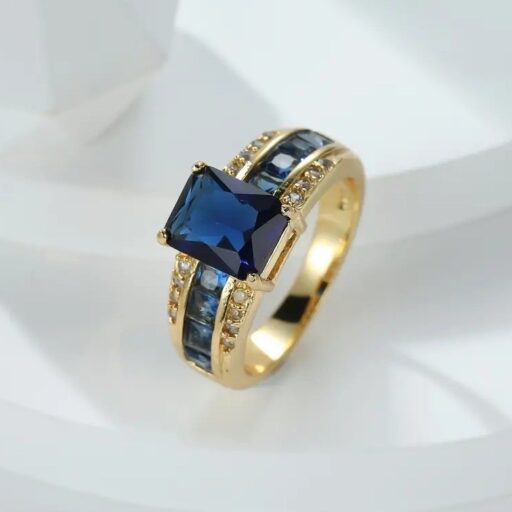 Retro Simple Blue Fashion Ring For Women